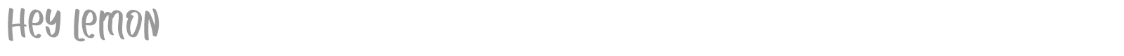 Hey Lemon font preview